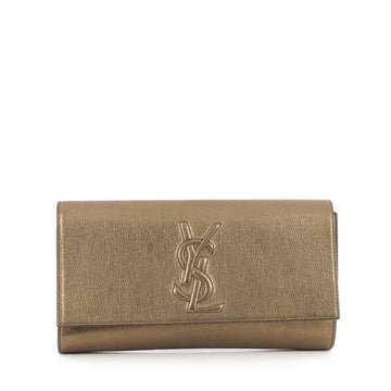Saint Laurent Belle de Jour Clutch Leather Large gold