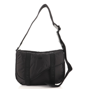 Christian Dior Saddle Flap Messenger Bag Nylon Medium