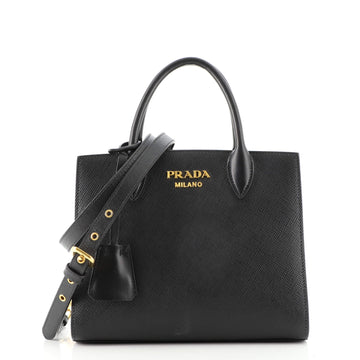 Prada Bibliotheque Tote Saffiano with City Calf Mini