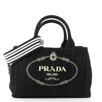 Prada Canapa Convertible Tote Canvas Mini