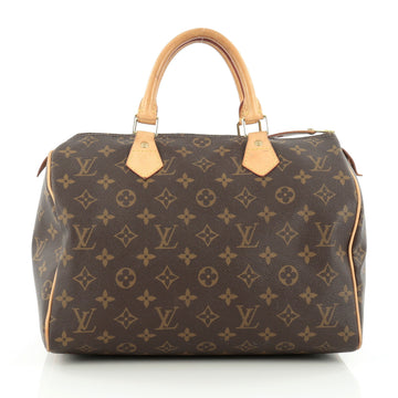 Louis Vuitton Speedy Handbag Monogram Canvas 30 brown