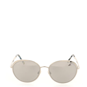 Chanel Spring Mirror Round Sunglasses Metal with Acetate