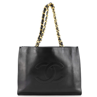 Chanel Vintage CC Chain Tote Lambskin Large