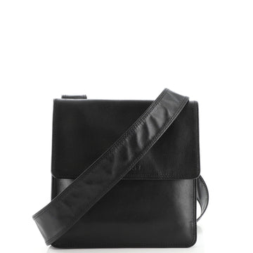 Chanel Vintage Logo Flap Messenger Bag Lambskin Small