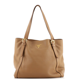 Prada Belted Open Tote Vitello Phenix Large