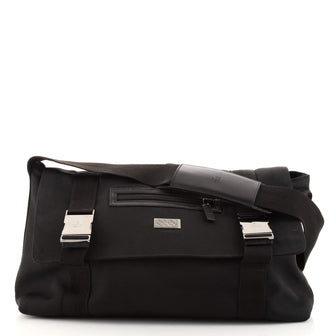 Gucci Double Buckle Messenger Bag Nylon Medium