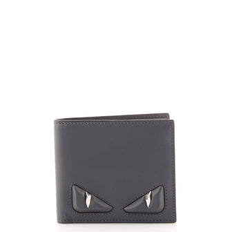 Fendi Monster Bifold Wallet Leather Compact