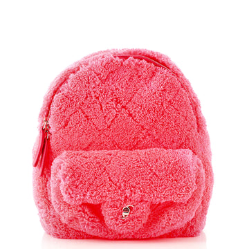 Chanel Front Pocket Backpack Quilted Textile Small