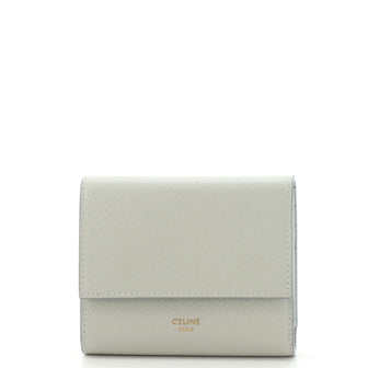 Celine Trifold Wallet Leather Compact