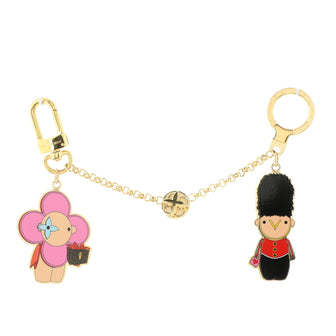 Louis Vuitton BFF Gaston and Vivienne Bag Charm and Key Holder Metal with Monogram Canvas