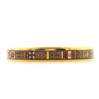 Hermes Bangle Bracelet Printed Enamel Narrow