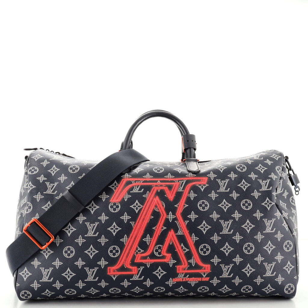 Louis Vuitton Keepall Bandouliere Bag Limited Edition Monogram Ink