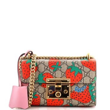 Gucci Padlock Shoulder Bag Printed GG Coated Canvas Small