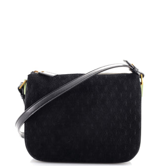 Saint Laurent Zip Crossbody Bag Monogram All Over Suede Small