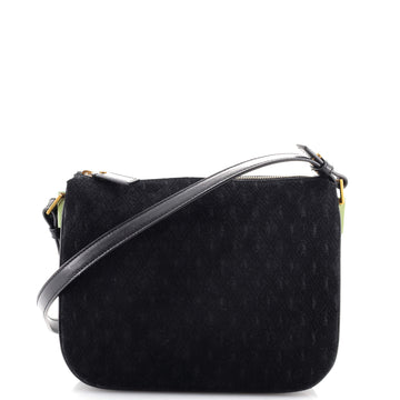 Saint Laurent Zip Crossbody Bag Monogram All Over Suede Small