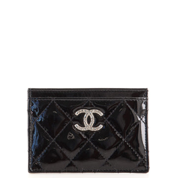 Chanel Brilliant Card Holder Quilted Patent