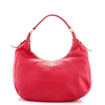 Prada Zip Top Hobo Vitello Daino Medium