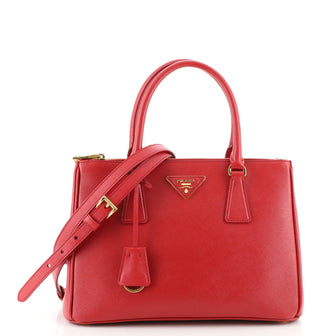 Prada Galleria Double Zip Tote Saffiano Leather Small