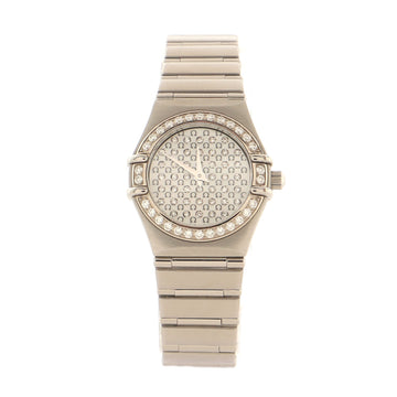 Omega Constellation My Choice Quartz Watch Stainless Steel with Diamond Dial and Bezel and Mother of Pearl 23