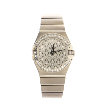 Omega Constellation Quartz Watch Stainless Steel with Diamond Bezel and Markers 27