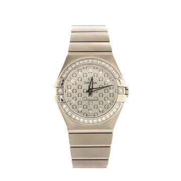 Omega Constellation Quartz Watch Stainless Steel with Diamond Bezel and Markers 27