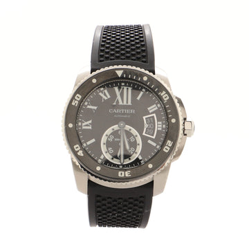 Cartier Calibre de Cartier Automatic Watch Stainless Steel and Rubber 41