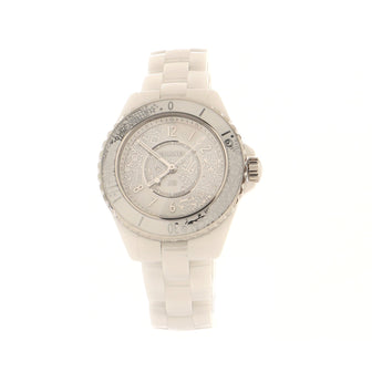 Chanel J12-20 Limited Edition Quartz Watch Ceramic and Stainless Steel with Diamonds 33
