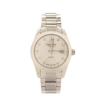 Longines Conquest Classic Automatic Watch Stainless Steel with Diamond Markers and Mother of Pearl 29