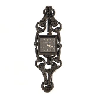 Gucci Signoria Quartz Watch Stainless Steel with Diamond Bezel and Mother of Pearl 28