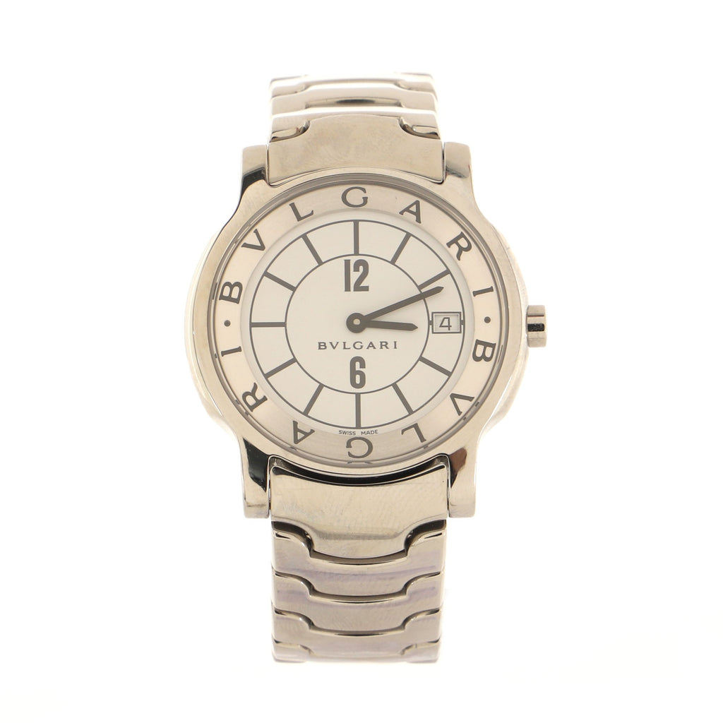 Bvlgari Solotempo Quartz Watch Stainless Steel 35 154038 display picture 2