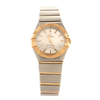 Omega Constellation Quartz Watch Stainless Steel and Rose Gold 24