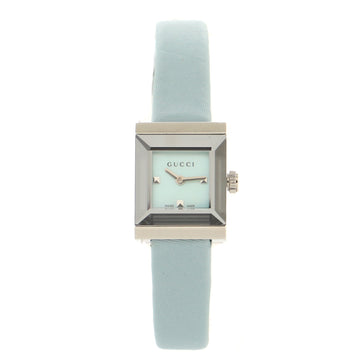 Gucci G Frame Quartz Watch Stainless Steel with Mother of Pearl and Satin 14