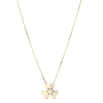 Van Cleef & Arpels Frivole Pendant Necklace 18K White Gold and Diamond Mini