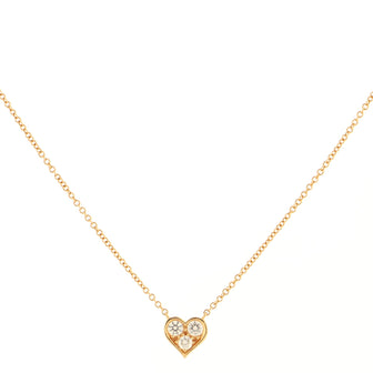 Tiffany & Co. Sentimental Heart Pendant Necklace 18K Rose Gold and Diamonds