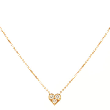 Tiffany & Co. Sentimental Heart Pendant Necklace 18K Rose Gold and Diamonds
