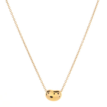 Tiffany & Co. Elsa Peretti Bean Pendant Necklace 18K Rose Gold 6.5mm