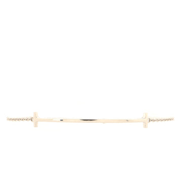 Tiffany & Co. T Smile Chain Bracelet 18K White Gold Medium
