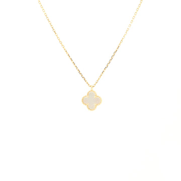 Van Cleef & Arpels Sweet Alhambra Pendant Necklace 18K Yellow Gold and Mother of Pearl