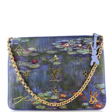 Louis Vuitton Pochette Clutch Limited Edition Jeff Koons Monet Print Canvas