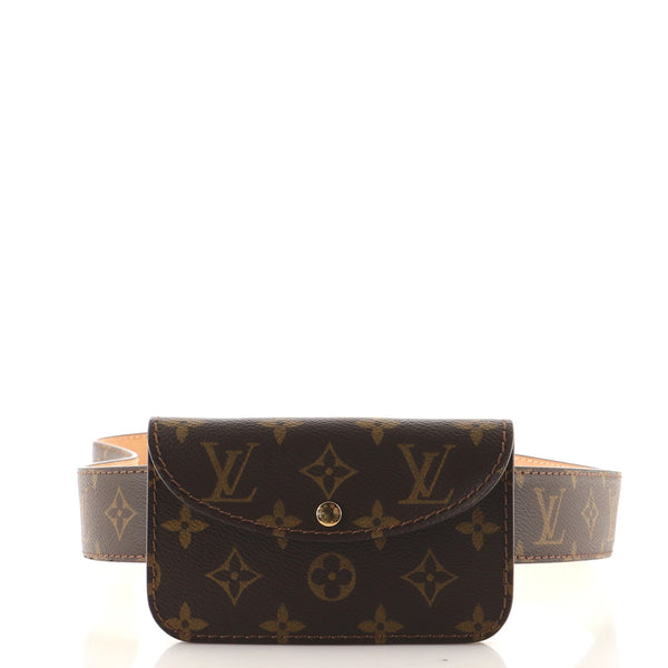 Louis Vuitton Belt Pochette Monogram Brown in Coated Canvas with