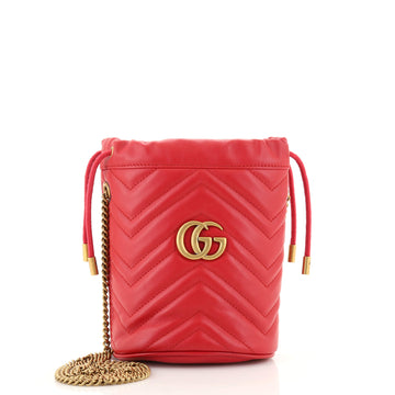 Gucci GG Marmont Bucket Bag Matelasse Leather Mini