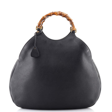 Gucci Vintage Bamboo Handle Tote Leather Small