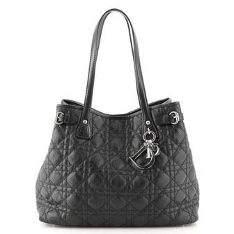 Christian Dior Panarea Tote Cannage Quilt Canvas Small