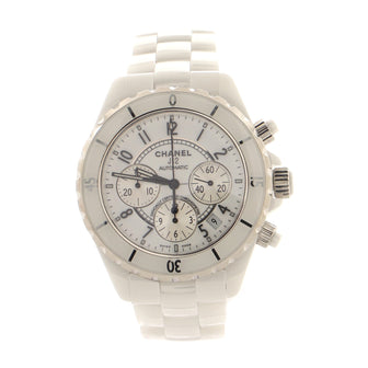 Chanel J12 Chronograph Automatic Watch Ceramic and Stainless Steel 41