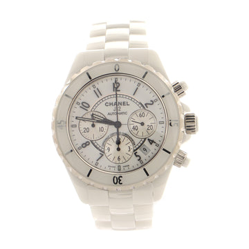 Chanel J12 Chronograph Automatic Watch Ceramic and Stainless Steel 41