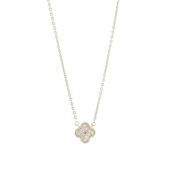 Van Cleef & Arpels Pure Alhambra Pendant Necklace 18K White Gold with Diamonds