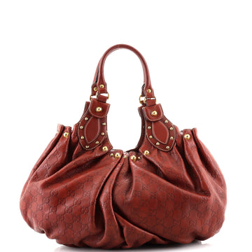 Gucci Pelham Shoulder Bag Studded Guccissima Leather Medium