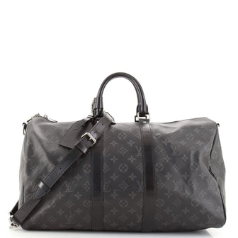 Louis Vuitton Keepall Bandouliere Bag Monogram Eclipse Canvas 45