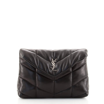 Saint Laurent LouLou Puffer Clutch Leather Small