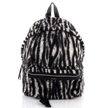 Saint Laurent City Backpack Printed Shearling